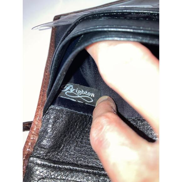 BRIGHTON SMALL BROWN ANIMAL PRINT CROSSBODY BAG WITH POCKETS - Picture 13 of 16